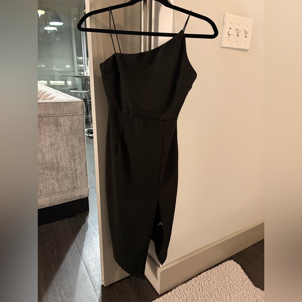 Princess Polly Chic Black One-Shoulder Dress